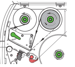 How do I load transfer ribbon in the cab SQUIX printer? - Computype